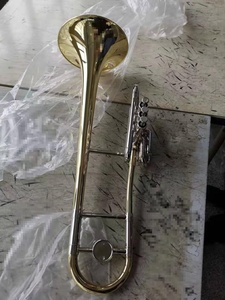 Trombón de pistón de llave Bb de laca dorada de alta calidad (JTB-400) - Product Image 2