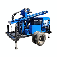 SUNJOY SJ-300 Foreuse hydraulique pour puits profonds, double usage eau/gaz, 300m, avec moteur et roues robustes, 380V 78kW, Garantie 1 an