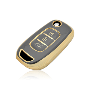 Mode doux TPU or argent bord pour renault duster voiture télécommande clé housse <span class=keywords><strong>coque</strong></span> - Product Image 6