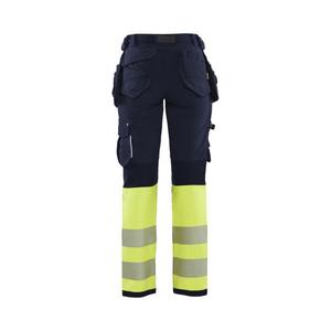 BLAKLADER - 719316428933D22 <b>Women</b>’s hi-vis <b>trouser</b> with 4-way-<b>stretch</b> Navy blue/Yellow - EAN 7330509806654 HI-VIS WORKWEAR - Product Image 2