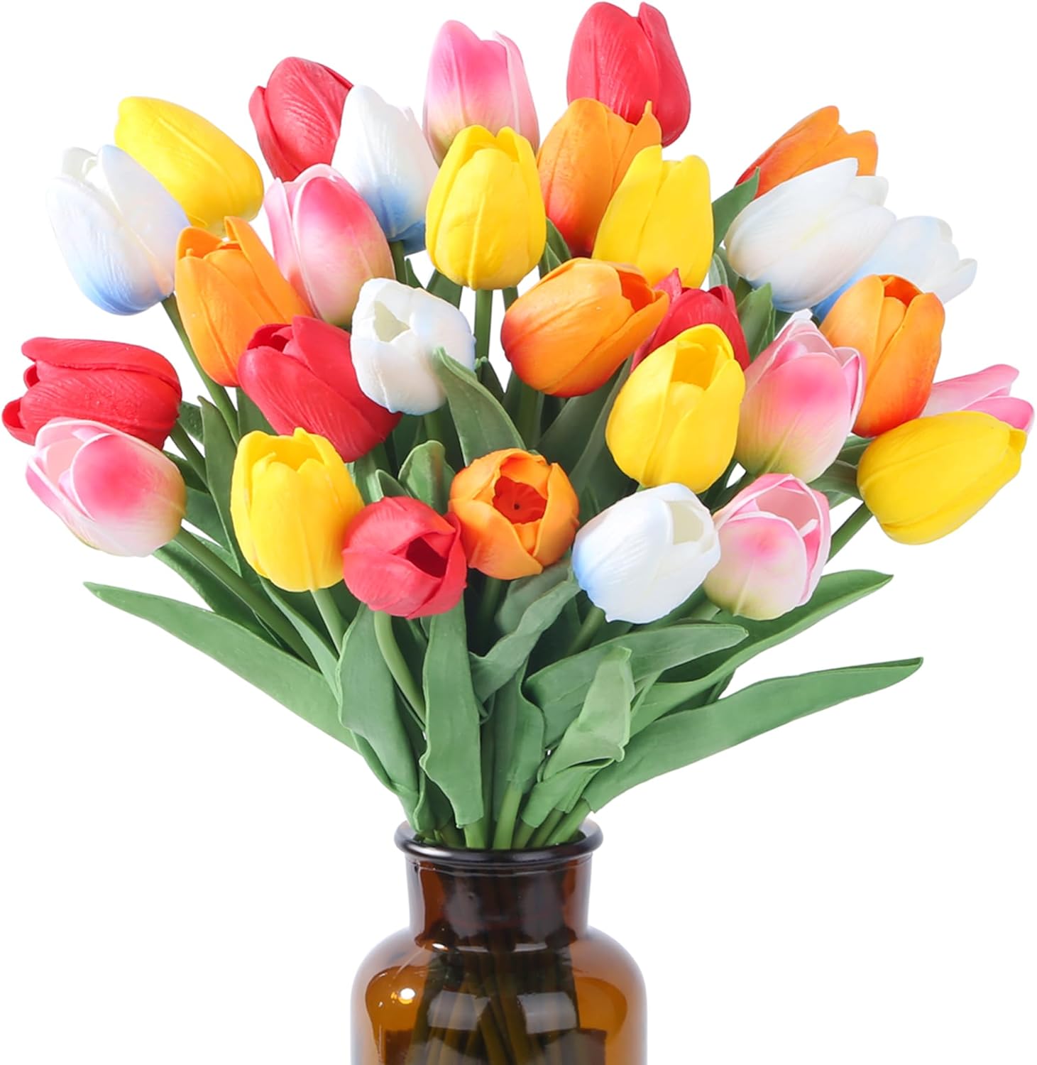 Flores de Tulipán de PU de Tacto Real