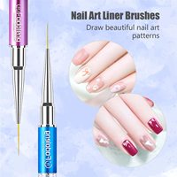 7 pinceaux ovales pour la décoration des ongles, pour salon et manucure DIY à domicile, avec des stylos à double embout pour le nail art