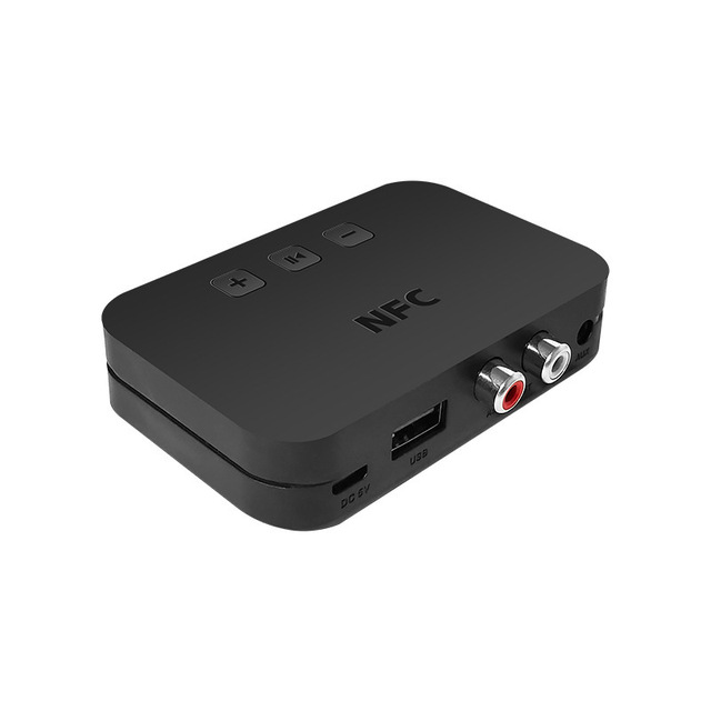 NFC 5.0 Blue Tooth Receiver A2DP AUX 3.5mm RCA Jack USB Smart Playback Stereo Audio Wireless Adapter with USB Drive