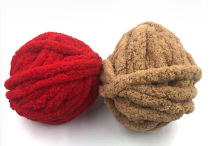 Benang buatan tangan DIY kait rajutan tebal 100% poliester benang buatan lembut hangat berat 250g gaya mewah benang Chenille pola celup tinggi - Product Image 2