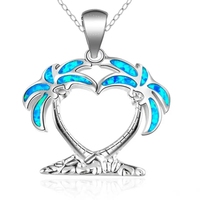 SC vente en gros océan bijoux collier mignon tortue dauphin étoile de mer collier opale pierre pendentif collier pour femmes hommes