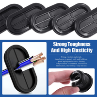 Garnitures de protection pour armoires électriques AXIS, passe-câbles ovales en silicone/EPDM/NBR/NR, garnitures de câbles en caoutchouc de haute qualité sur mesure