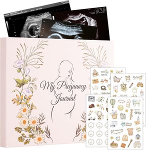 Libro dei Ricordi della Gravidanza Personalizzato per Mamme Prima del Parto, 135 Pagine, Copertina Rigida con Adesivi - Product Image 1