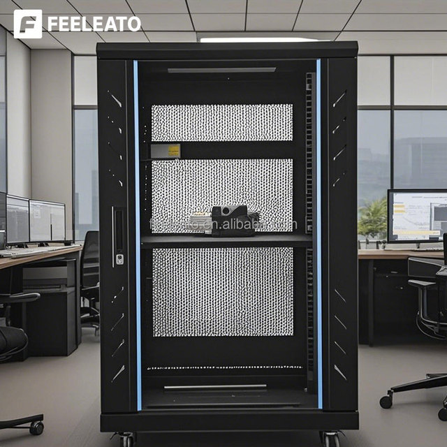 Free Standing 19 Inch Standard Server Rack Enclosure Cabinet 10U 600x600 SPCC Steel IP20 Protection Network Cabinet Stock