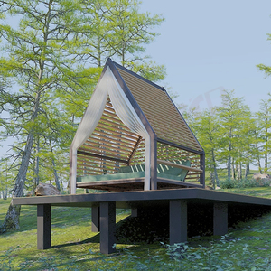 Tumbona de Aluminio Landsharp con Colchón y Almohadas, Muebles de Exterior para Playa, Jardín, Hotel, Piscina, Tumbona Reclinable - Product Image 1