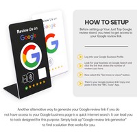 Vente en gros de l'affichage durable de table de support de PVC 13.56MHz Smart NFC pour Google Review