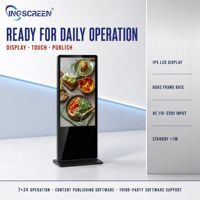 Écran tactile INGSCREEN 55 pouces 4K Android, kiosque d'affichage numérique, affichage publicitaire vertical intérieur avec 20 points de contact