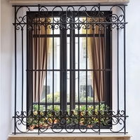 Nouvelle conception élégante de grille de fenêtre en fer forgé pour la décoration de la maison 2024