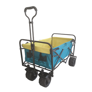 Wagon avec roues pliable charge 220lbs pliable pliable extérieur utilitaire Wagon chariots de jardin pour charges lourdes Camping - Product Image 2