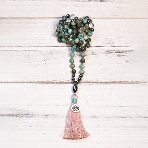 Hochwertige afrikanische türkis farbene Naturstein perlen <span class=keywords><strong>Mala</strong></span>/Gebet <span class=keywords><strong>Mala</strong></span>/Chakra Yoga Stein Halskette für Chakra <span class=keywords><strong>Crystal</strong></span> <span class=keywords><strong>Jap</strong></span> <span class=keywords><strong>Mala</strong></span> - Product Image 2
