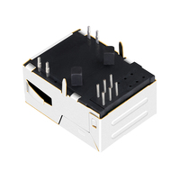 Onglet L829-1D1T-91 le connecteur de la base-t RJ45 Jack du profil bas 11.3mm 10/100 avec LED jaune/verte