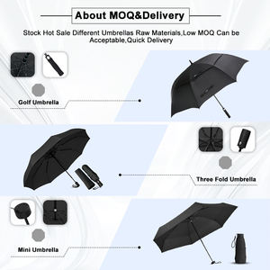 <span class=keywords><strong>Parapluie</strong></span> de golf semi-automatique de luxe 30 pouces, robuste, double couche, ventilé, extra large, <span class=keywords><strong>très</strong></span> résistant au vent, avec impression de logo - Product Image 5