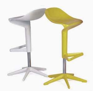 Taburete de Bar Giratorio Moderno, Silla de Diseño en Forma de Cuchara, Taburete Alto Ajustable en Altura, para Mostrador o Caja Registradora - Product Image 3