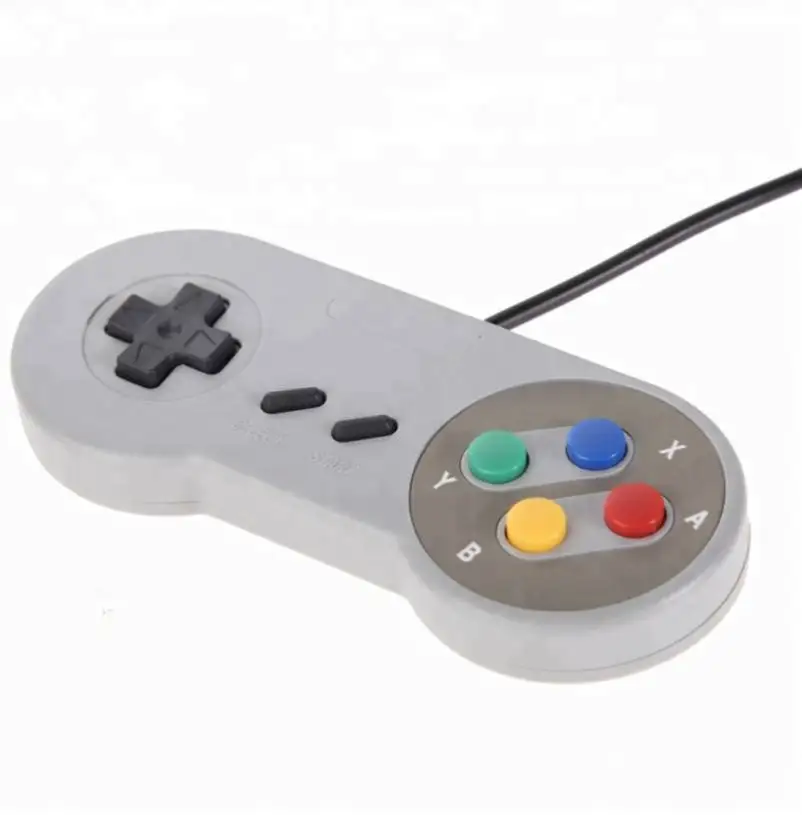 Controle para raspberry pi, gamepad clássico com fio usb para pc snes, computador portátil, xp/vista l3ef