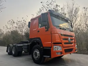 تستخدم الصينية سينوتراك هوو 371hp 375hp 420hp 6x4 10 عجلات رئيس المحرك جرار شاحنة مقطورة رئيس الوزراء