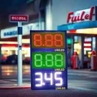 Affiche numérique de panneau de signe de gaz extérieur avec l'affichage de chiffres de fonction de SDK du meilleur prix IP65 Rated LED Screen Display pour le magasin de détail