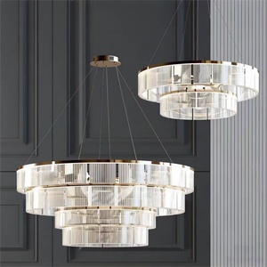 Thanh lịch sang trọng thông tư ánh sáng lịch thi đấu phong cách mới vật liệu kim loại Đèn chùm cao cấp tối giản hiện đại cho phòng ăn - Product Image 1