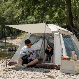 Barraca de acampamento totalmente automática, portátil, rápida abertura, para atividades ao ar livre, barraca de acampamento, totalmente automática, 5-8, parque