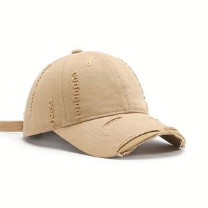 Casquette de baseball sportive en denim de coton délavé et vieilli, style coréen polyvalent, pour femme, homme et couple, idéale pour l'extérieur et les loisirs en toutes saisons - Product Image 1