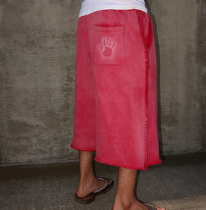 Custom Sun Faded Baggy Sweat <strong>Shorts</strong> <strong>Men</strong> Heavyweight Cotton Wide Leg <strong>Fleece</strong> Jorts Raw Hem Distressed Streetwear <strong>Shorts</strong> OEM - Product Image 1