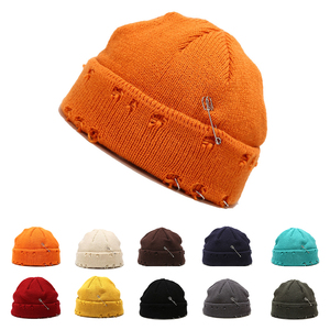 Mũ len nhiều màu bán buôn kiểu dáng cũ kỹ phong cách Y2K, mũ <span class=keywords><strong>beanie</strong></span> ngoài trời unisex thời trang hip hop, mũ len rộng rãi - Product Image 1