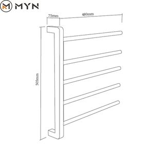 Haute qualité <span class=keywords><strong>noir</strong></span> <span class=keywords><strong>mat</strong></span> chauffe-serviettes sèche-linge support température constante mural électrique chauffant porte-serviettes porte-serviettes - Product Image 6