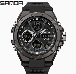 New SANDA 739 Men's Dual Display Digital Sport Wristwatch Wate - Product Image 4