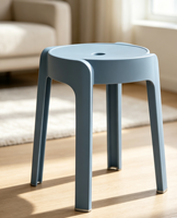 Tabourets empilables modernes en plastique épaissi pour la maison et le bureau, bancs confortables, chaises durables pour le salon, la chambre et l'hôtel, chaise de loisirs