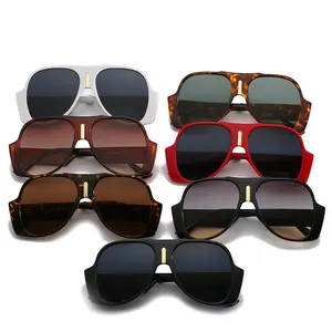 Yeni moda eğilimi büyük siyah lüks benzersiz tasarım pc lensler boy kadın güneş gözlüğü