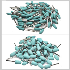 100 pièces/sac Têtes de ponçage à pointe montée en caoutchouc de 4-12 mm pour polissage de moules, outils rotatifs pour meuleuses à mortaise - Product Image 6