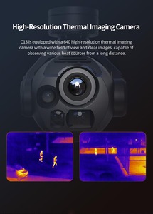 Cámara con Gimbal de 3 Ejes Skydroid C13, 2K con Zoom 30X + Cámara Térmica 640 + Telémetro Láser de 1000m, Carga Útil para Inspección de Drones de 176g - Product Image 6