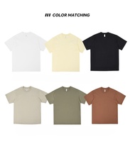 Camiseta Unisex de Manga Corta con Cuello Redondo y Hombros Caídos, 100% Algodón Tejido, Estampado Personalizado para Hombre