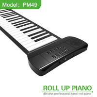 Silicone 49 Standard Keys USB Supply Power Portable Hand Flexible Roll up Keyboards Piano
