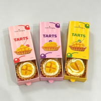 Boîte d'emballage personnalisable en carton alimentaire jetable pour tartelettes, sushis, donuts, pâtisseries, gâteaux, biscuits et tartelettes, type tiroir