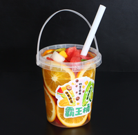 500ml 700ml 1000ml fruits thé seau main PP matériel nouveau lait thé tasse en plastique jus seau épaissi maison boisson conteneur