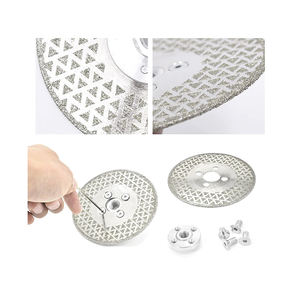 M14フランジ付き大理石セラミック用電気メッキ両面三角形ダイヤモンド切断研削ディスク鋸刃 - Product Image 4