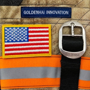 Giubbotto Antiproiettile Multistrato in Kevlar per Cani, Certificato EU EN388 Livello 4, Protezione Toracica e Addominale, Camo Arancione Alta Visibilità, OEM per Caccia - Product Image 6