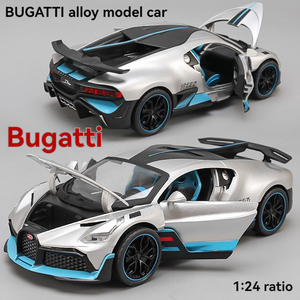 Modèle de voiture moulé sous pression 1:24 <span class=keywords><strong>Bugatti</strong></span> <span class=keywords><strong>DIVO</strong></span> avec son et lumière modèle de voiture en métal jouets ornement décorer modèle de supercar - Product Image 3