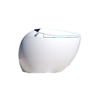 Toilette électrique ovale intelligente originale sans limite de pression d'eau génie intégré automatique monté au sol Tmall