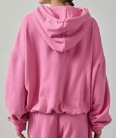 Ensemble de survêtements personnalisés pour femmes : Sweat-shirt oversize, pantalon de jogging et sweats à capuche courts pour l'entraînement