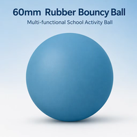 Ballon rebondissant en caoutchouc multicolore, jeu de handball, activité scolaire, sport, logo imprimé, multifonctionnel pour étudiants/écoles, 60 mm