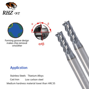 <span class=keywords><strong>CNC</strong></span> Router kiểm soát 5mm alcrn + tráng cacbua 4-Flute thẳng cuối nhà máy góc bán kính Nền Kinh Tế duy nhất 45 ° góc Xoắn - Product Image 2