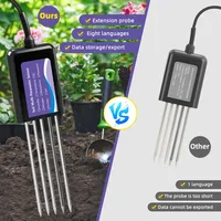 YAGO 8 1 Alat Uji NPK Tanah Tipe C Smart Moisture PH Meter EC Pengukur Suhu Detektor Kesuburan Ekspor Data Kontrol Aplikasi -20C 80C
