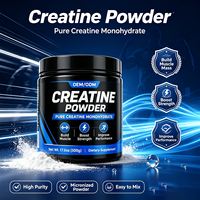 Créatine monohydrate en poudre, 5 g par dose, complément nutritionnel sportif pour la performance musculaire et le soutien énergétique, étiquette privée OEM