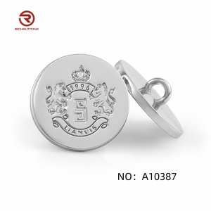 عرقوب طلاء مخصص وصديقه للبيئة 17 نيكل أو 20 زهرة محفورة الفضة معدن الزنك تصميم أزرار شعار زخرفية خالية من الطلاء - Product Image 3