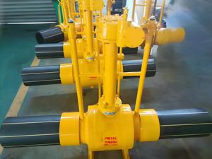 API/CE/ANSI فولاذ مصبوب بدرجة حرارة عالية WCB صمام كروي مدفون ملحوم بالكامل DN50 DN65 DN150 OEM مدعوم لزيت غاز البترول المسال